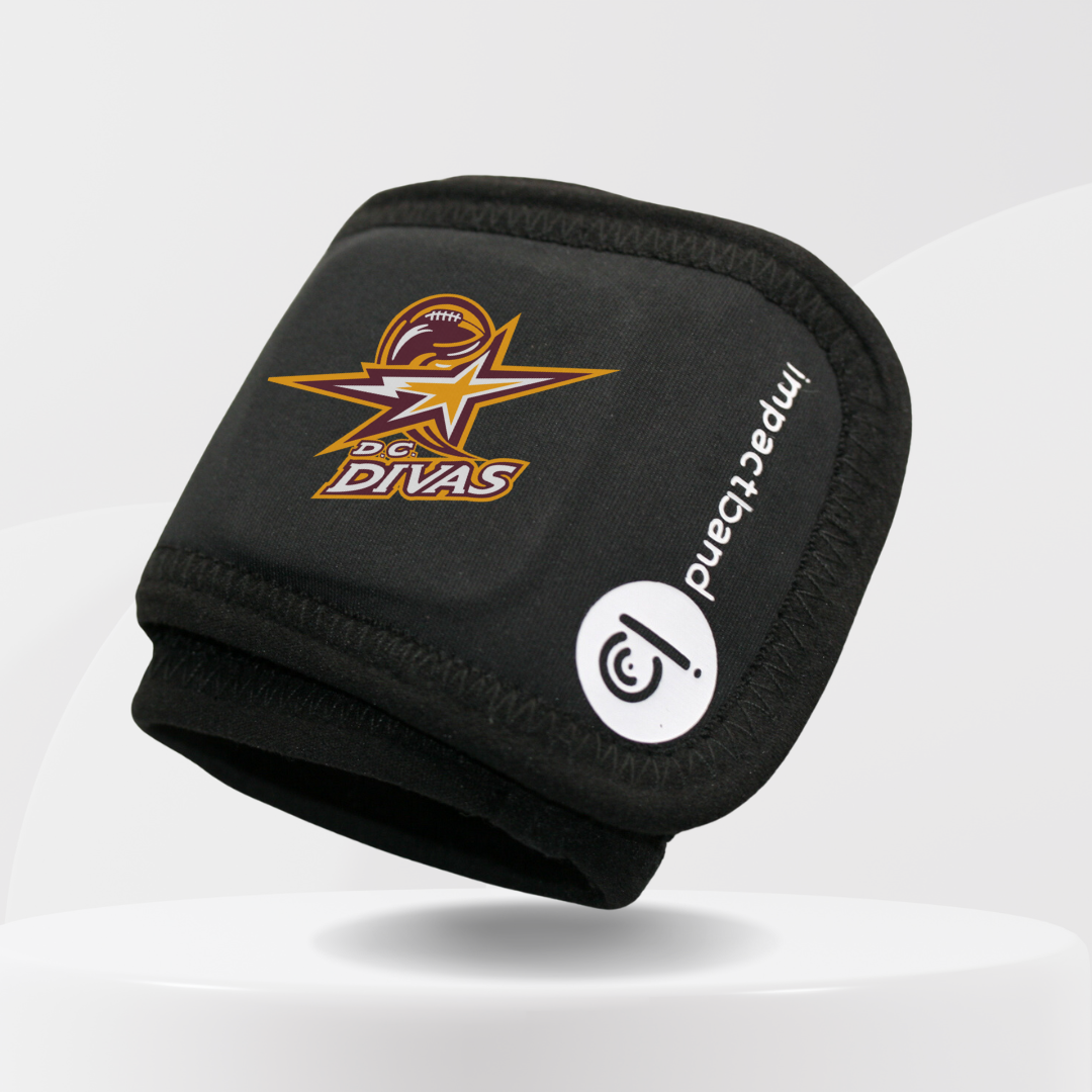 Impact Band with the DC Divas football team logo