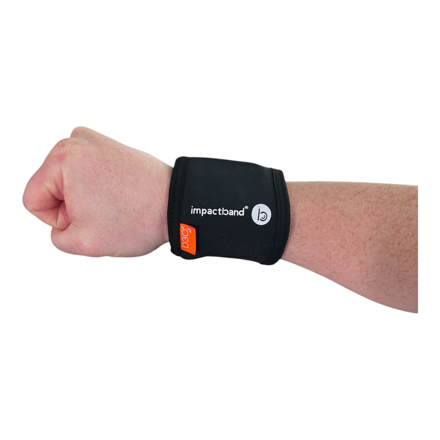 The Band smartwatch protector worn on a wrist